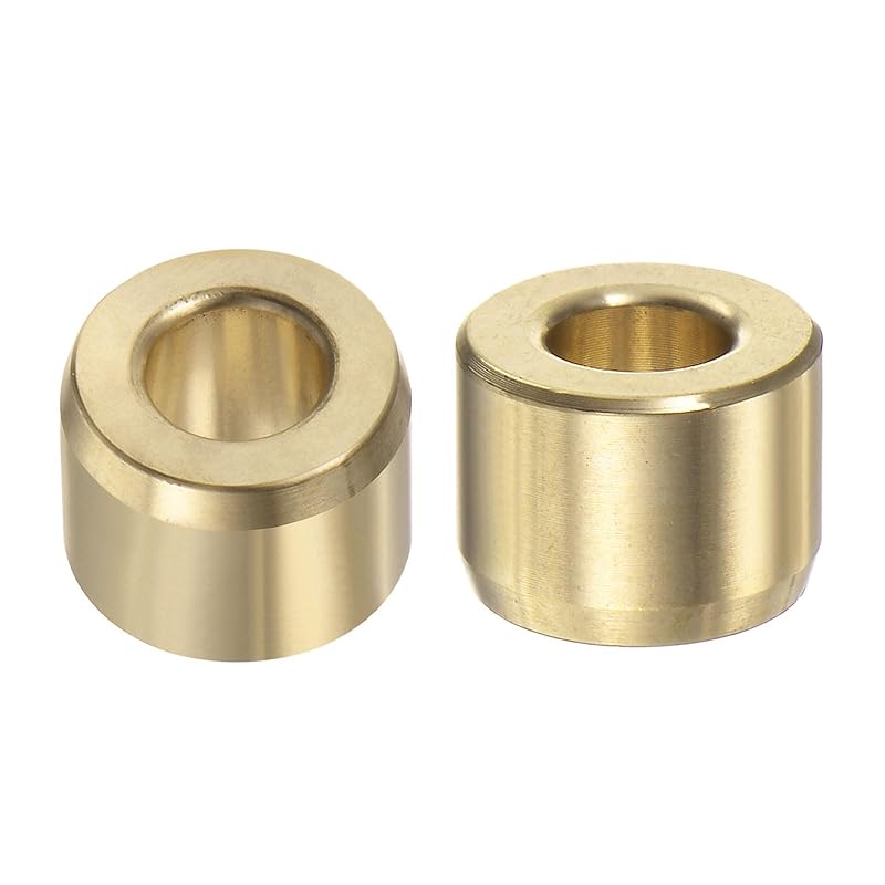 HARFINGTON 2pcs Sleeve Bearings 1/2" Bore 5/8" OD 1" Length Wrapped Oilless Bushings Brass Alloy for Transmission Conveyor Systems
