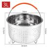 304 Stainless Steel Steamer Basket Instant Pot Accessories for 3/6/8L Instant Cooker with Silicone Covered Handle