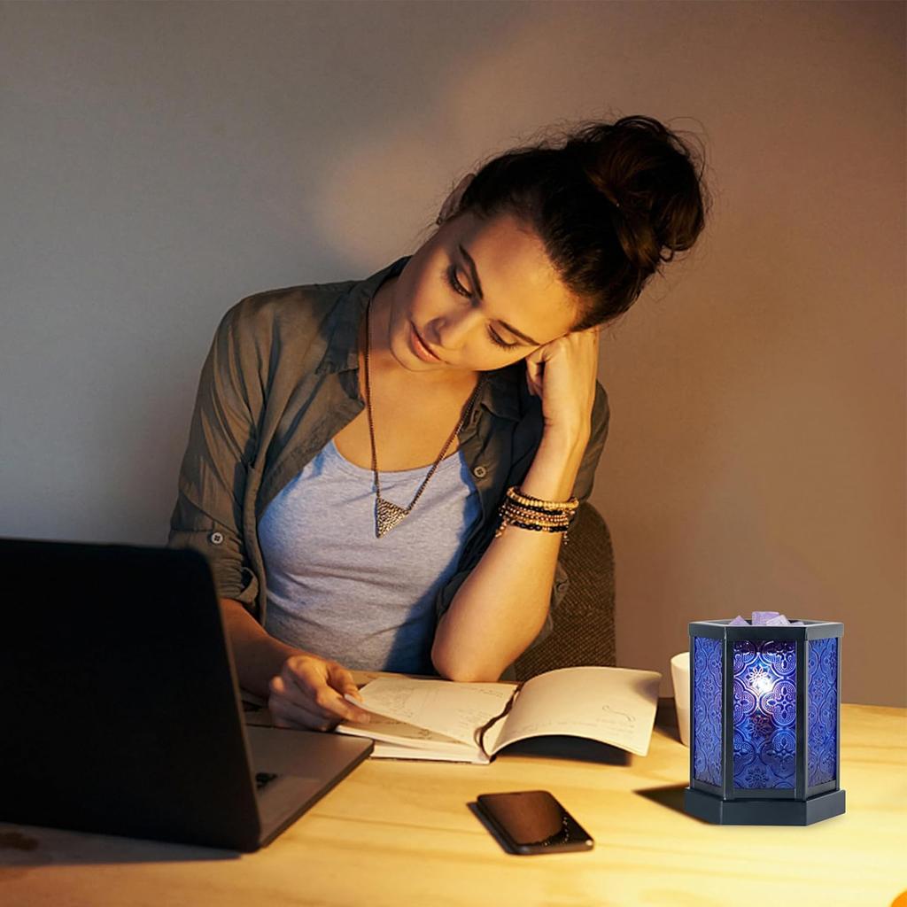 CVHOMEDECO. Moroccan Electric Wax Melt Warmer Decorative Candle Warmer Burner for Scented Candles, Wax Melts and Tarts to Freshen Room, Idea for Home