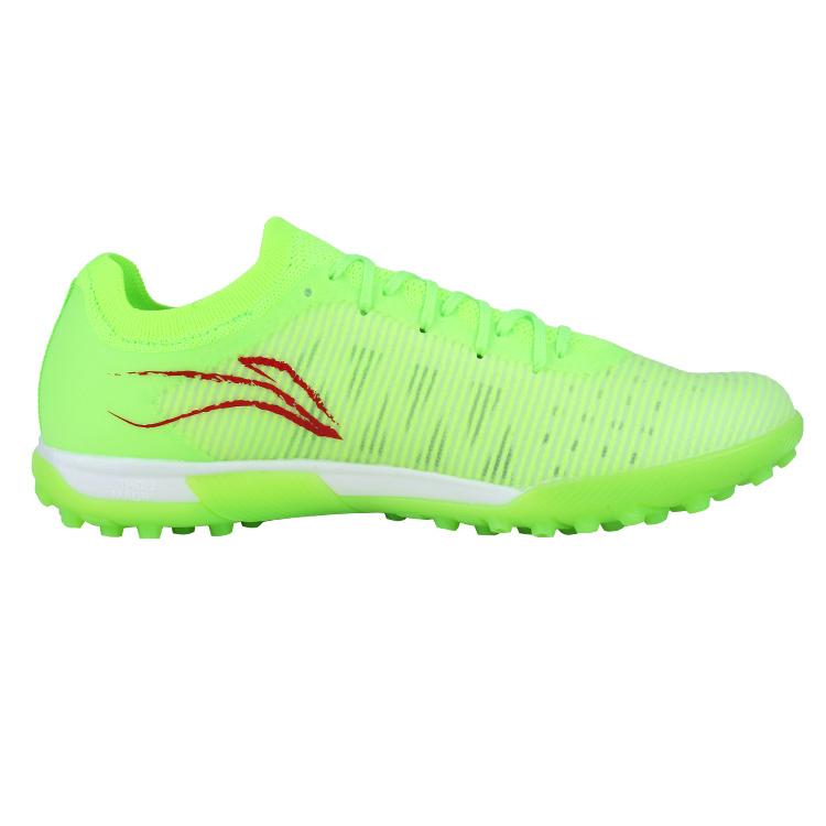 Li Ning Тканевые нескользящие и дышащие футбольные бутсы мужские неоново-зеленые ASTS001-4