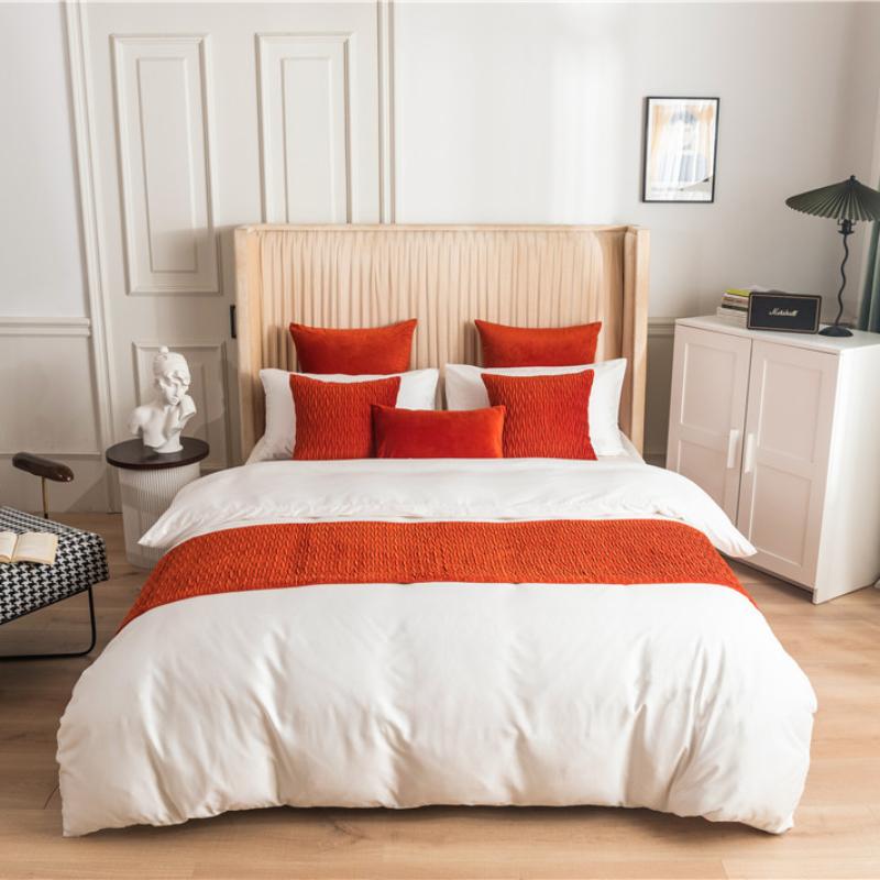 Складчатая бархатная дорожка с волнистым узором для дома, отеля, кровати, полотенце, дорожка для стола, обеденная, свадебная вечеринка, декор, хвостик кровати, полотенце, флаг для кровати