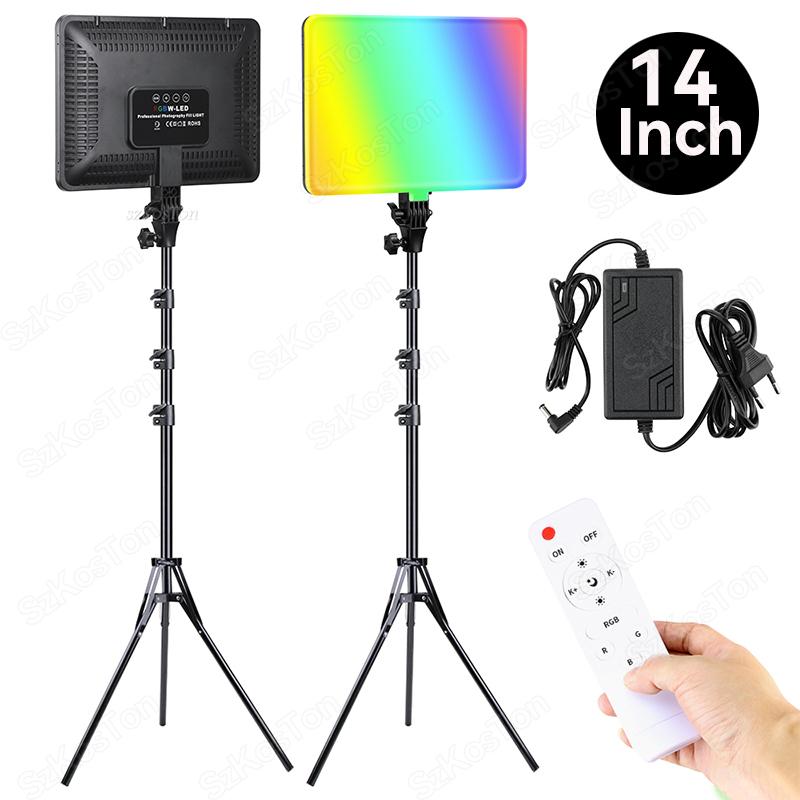 Светодиодная панель видеосвета RGB для фотостудии 3200K-5600K Мягкое освещение для студийной съемки портретов в режиме реального времени на YouTube