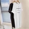 Short-sleeved Dresses Women's Summer Plus Size Medium-length T-shirt Dress Knee-length Casual Long Dress