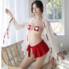 ГОРЯЧЕЕ Новое Сексуальное нижнее белье, бюстгальтер любви, плиссированная юбка в сборку, кимоно униформа жрицы храма, девушка-искусительница