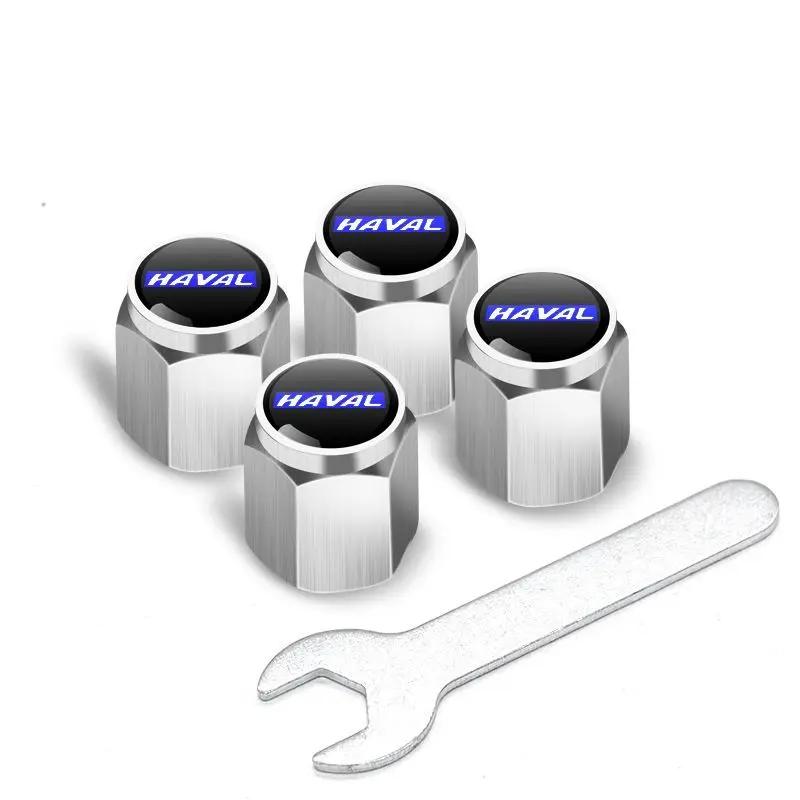 4Pcs for Haval Series H6 M6 DARGO JOLION F7 H9 H5 H2 XY Metal Car Wheel Tire Air Valve Caps Stem Cover with Logo Car Decoration