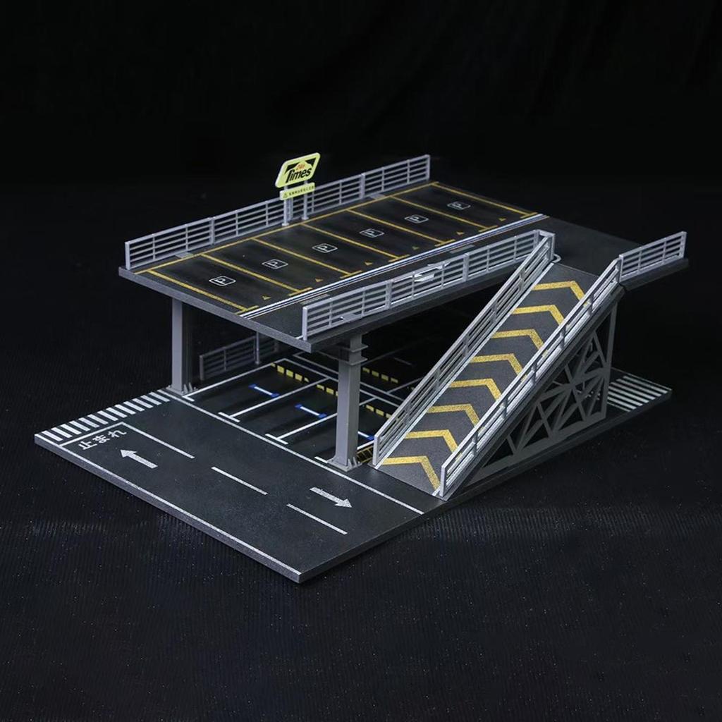 Миниатюрный пейзаж Диорама парковки 1/64 Модель Коллекционный Подарок Декорация Игрушечная машинка