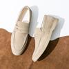 Nubuck Leather Casual New Suede Leather Men's Business Shoes Leisure Walk Loafers Driving Designer Dress Flats Slip On Moccasins