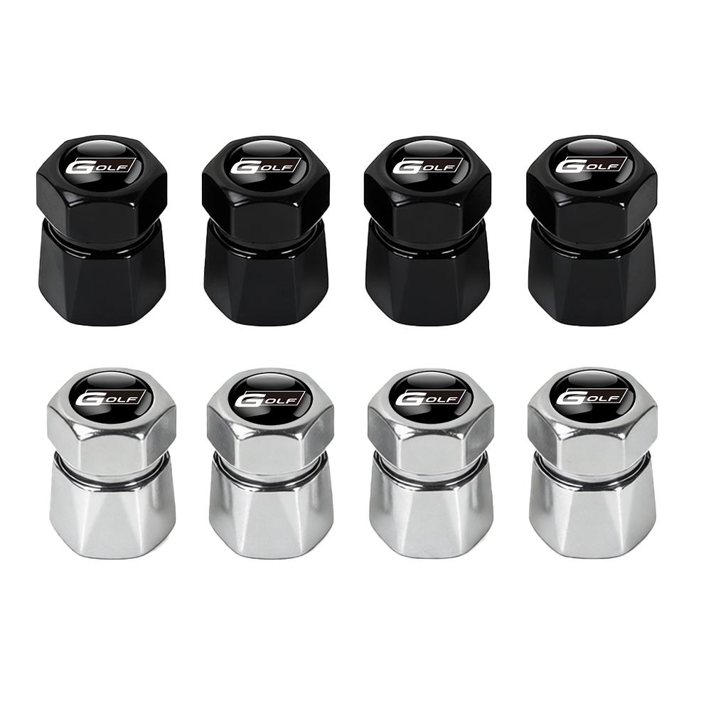 W1523D Metal Car Wheel Tire Valve Stem Caps Exterior Accessories For Volkswagen VW R Polo Passat Rline Golf 4 5 6 Tiguan Jetta GTI