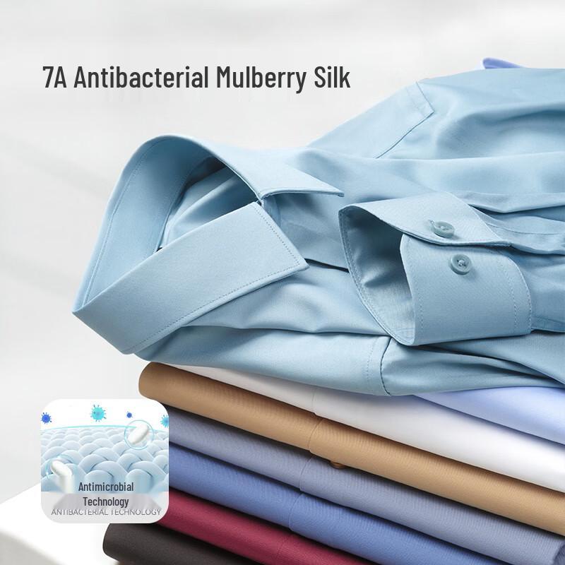 Мужская однотонная рубашка Hodo в стиле business casual с длинным рукавом