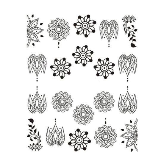 Цветочные перья простой рисунок женские наклейки для ногтей наклейка DIY маникюрные инструменты