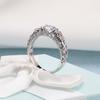 Women Fashion Hollow Out Zircon Ring Wedding Party Jewelry Girlfriend Gift