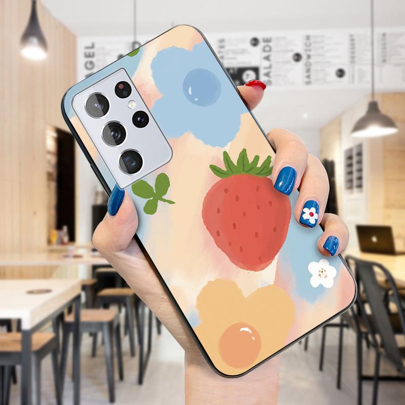Красивый круг цветы клубника любовь дизайн чехол для телефона противоударный корпус