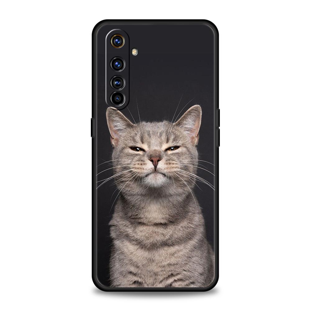 Милый Чехол-Кот с Сердечками для Realme 13 12 11 10 9 8 5G 7 C25 C35 GT5 GT3 GT2 Pro Plus Для Realme GT Neo 2 3 3T 5 Чехол