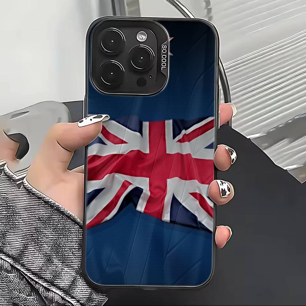 England F-Flag Football matches Phone Case For iPhone 17,16,15,14,13,12,11 Plus,Pro Max,XS,Colored Silver Plated Inside Cover