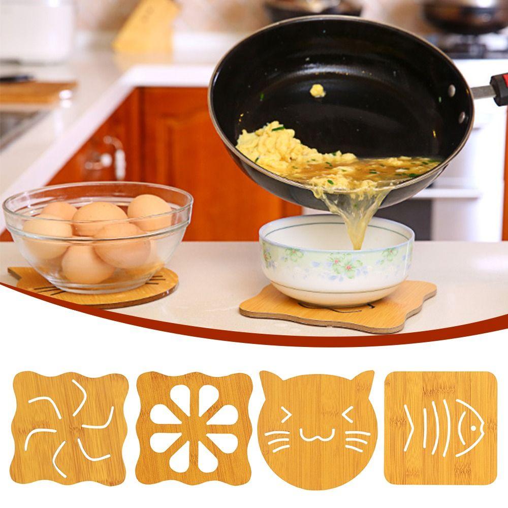 2 шт. антиожоговая деревянная подставка для посуды полая кастрюля миска тарелка коврик столовые приборы