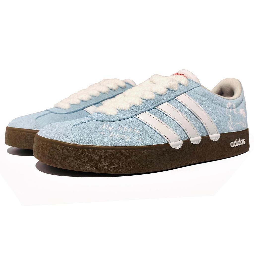 adidas Vl Court Classic Устойчивые к истиранию Устойчивые к истиранию Низкие кеды для скейтбординга Унисекс Чисто-синие JS3003(Команда417-)