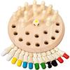 Sensorial Wooden Memory Match Color Peg Board Chess Game, Color Memory Family Game Battle Game Interaction, Educational Toy Intelligent Game