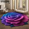 3D Визуальный Ковер с Цветочным Узором Цветочный Напольный Коврик Впитывающий Напольный Коврик Нескользящий для Спальни Прихожей Кухни