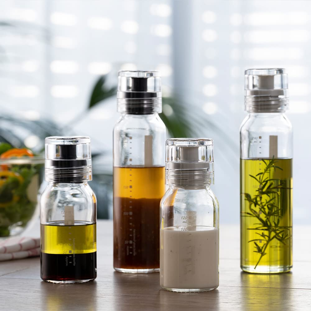 Hario Shake, Make, Pour, Store, Dressing Bottle Slim, Boiling WaterDishwasher Safe, 240ml, Black DBS-240B