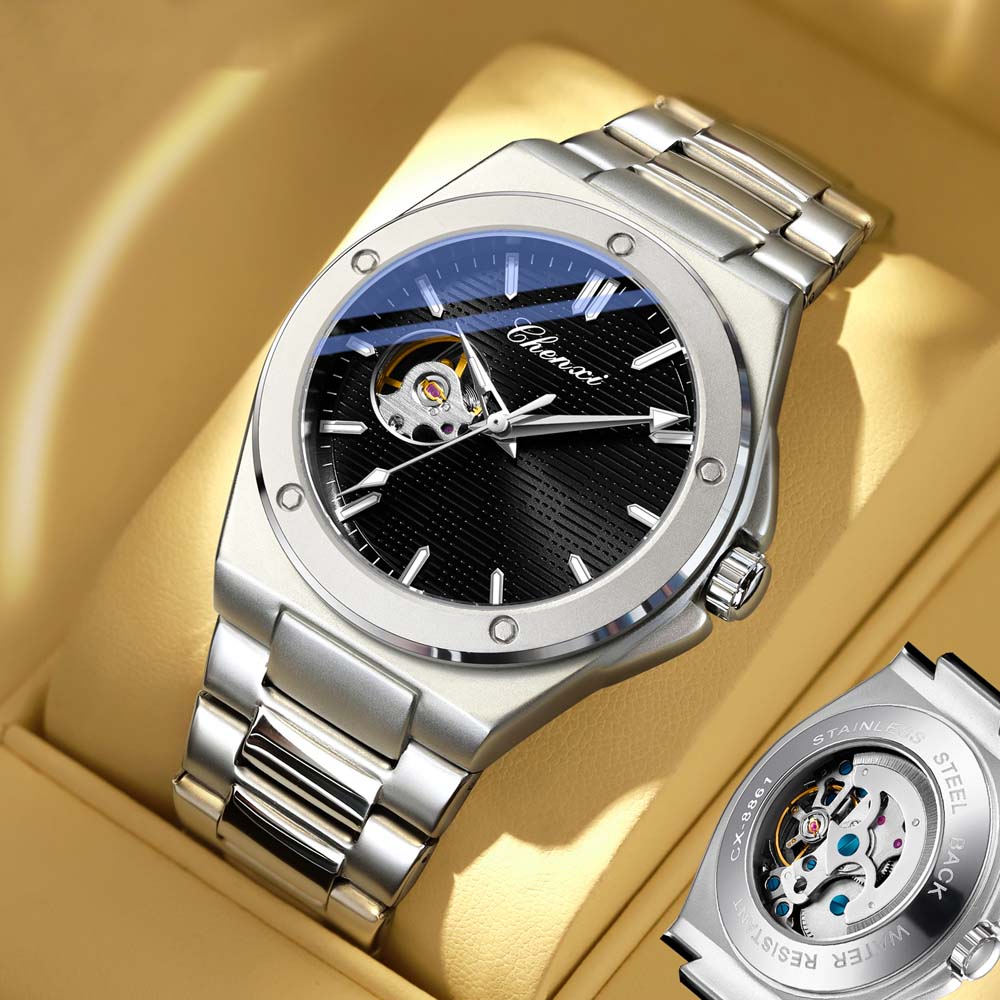 CHENXI New Men's Mechanical Watch Automatic Mechanical Wristwatch Stylish Luminous Water-Resistant Men's Watch reloj