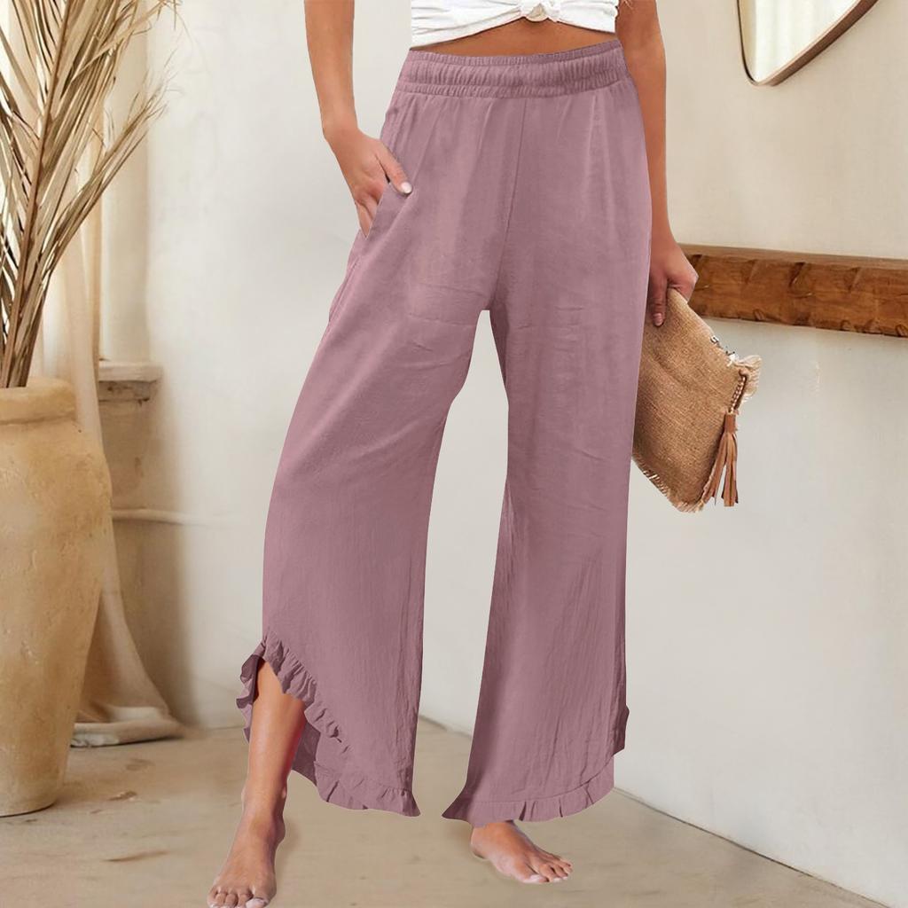 Женские брюки с карманами, деловые, повседневные, легкие, свободные брюки