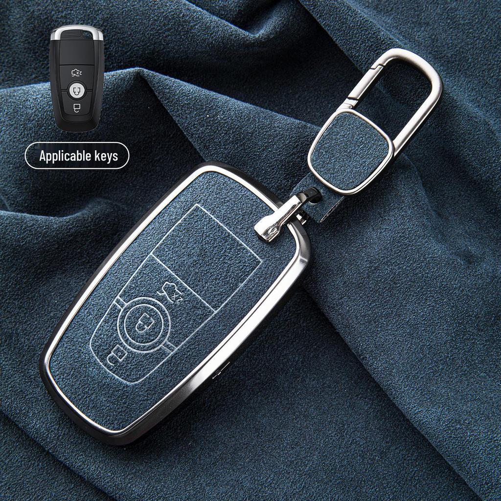 Premium Sheepskin Key Cover for Ford Explorer ST, Edge L, Mondeo EVOS