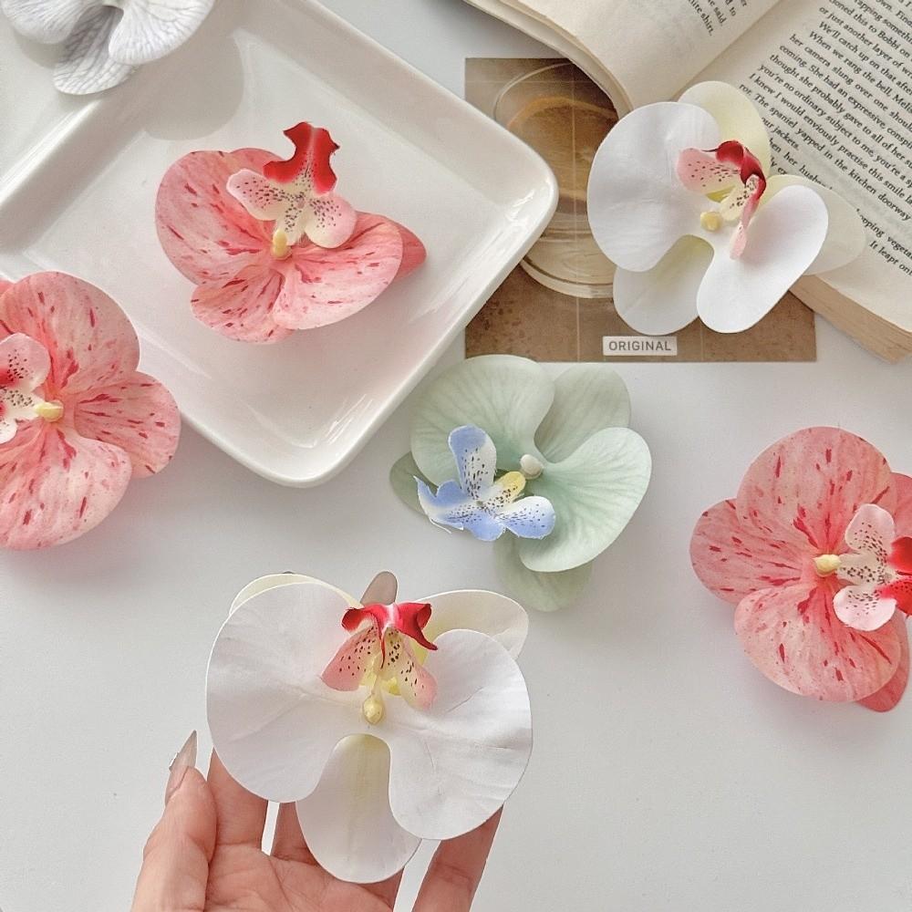 10 шт. Реалистичные 9 см Имитация Бабочковой Орхидеи DIY Поделки Шелковая Головка Цветка Бабочковой Орхидеи Искусственная Головка Цветка Свадебный Декоративный