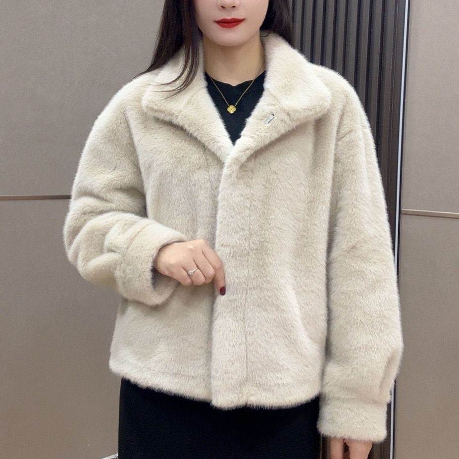 Короткая модная шуба с воротником-стойкой и леопардовым принтом для женщин, теплая и свободная зимой