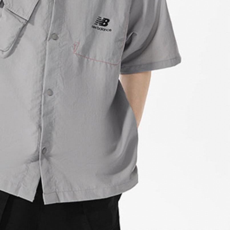 New Balance Trend Short Sleeve Shirt Asia Sizing 'Grey' Men's AMJ22360-SDE