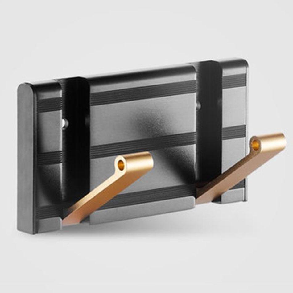 Невидимый складной настенный крючок, черный, серебристый, золотой, алюминиевый, для прихожей, ванной, туалета, двери, для хранения одежды и полотенец 1 2 3 4 5 6 Крючки