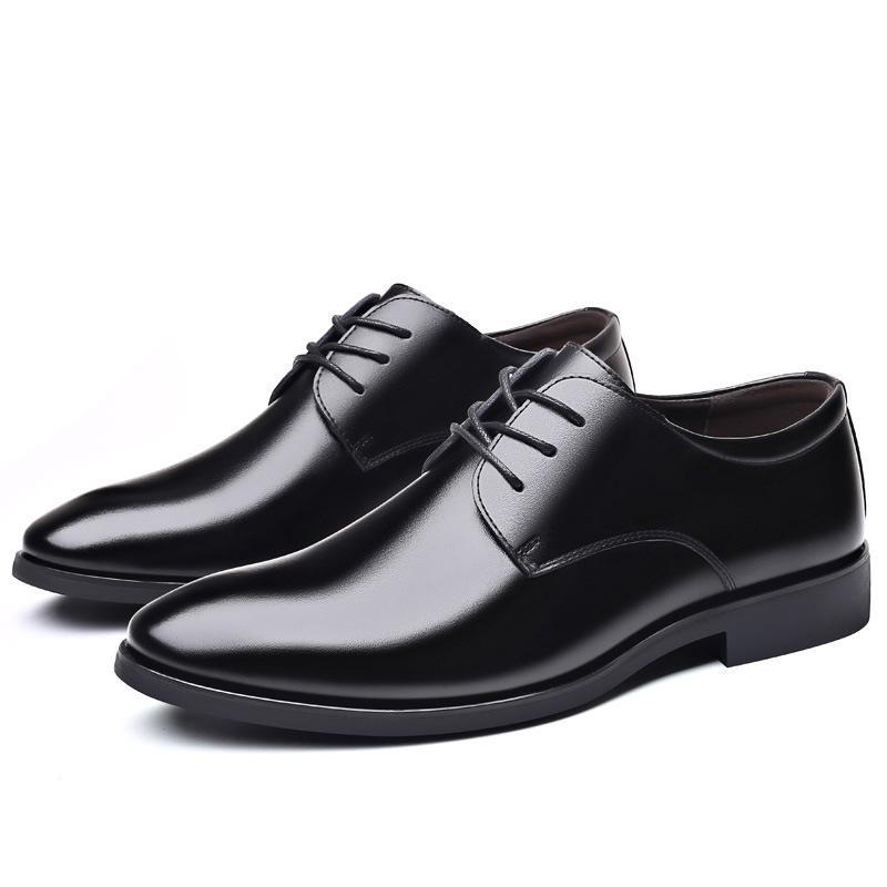 Leather shoes new comfortable and lightweight men's shoes British style leather shoes casual business men's shoes commuter versatile men's shoes