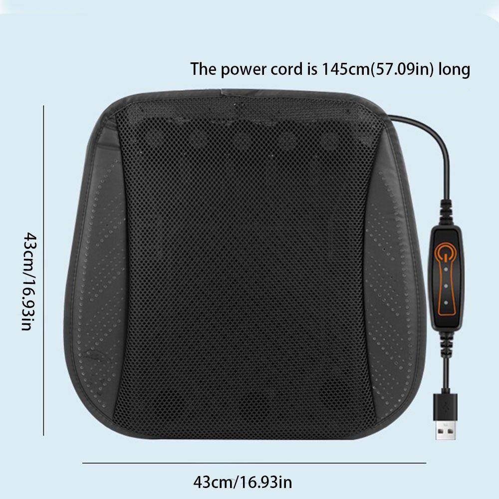with 8/5 USB Fans Car Ice Silk Seat Cushion Fast Blowing Car Seat Cooling Pad Office Chairs