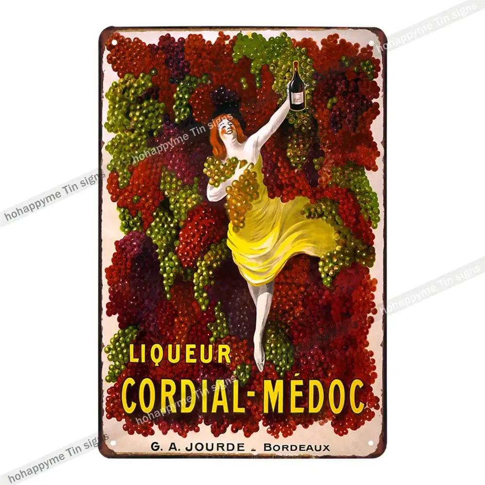Бар Металлическое Настенное Искусство Декоративная Табличка Знаки Шампанское Виски Виноград Вино Паб Клуб Кафе Постер Жестяная Картина Домашний Декор 20x30см