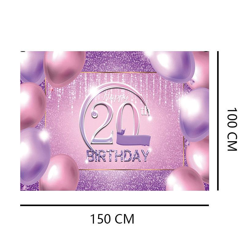 Happy Birthday Backdrop Banner Background Cloth Props Party Decorate