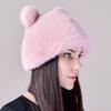 Женская зимняя теплая шапка-ушанка с имитацией меха норки, женские осенние и зимние комплекты женских шапок с искусственными волосами, уши панды, милые