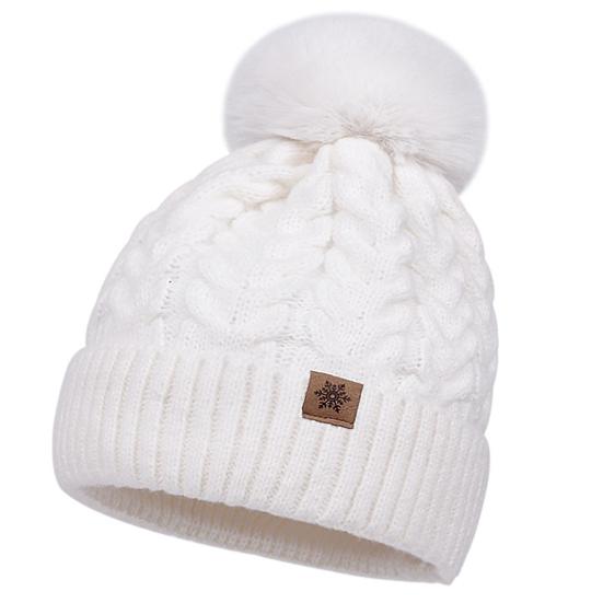 3 шт./набор Женская зимняя шапка, шарф, перчатки, комплект, Вязаная шапка с косами, Декор плюшевым помпоном, Шапка без полей, Шарф, Набор перчаток с сенсорным экраном