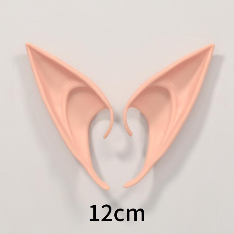 Non Toxic Realistic Soft Latex Elf Ears Vampire Fangs Easy to Clean for Halloween Masquerade Cosplay Props