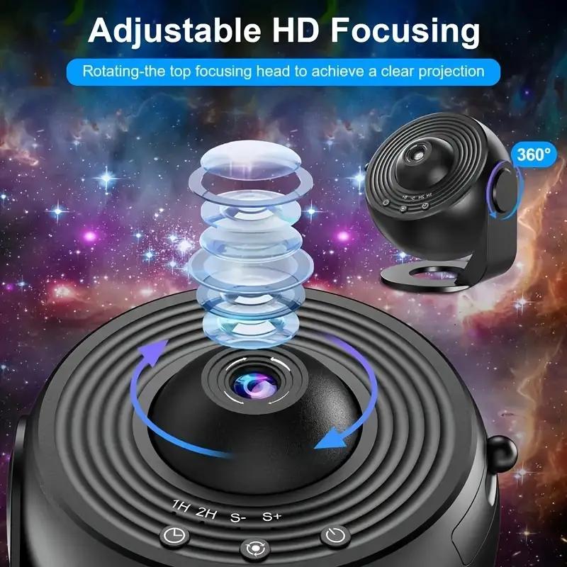 A Star Projector Night Light with HD Motion Pictures Desktop LED Projector Light with Rotating Nebula Effectmultiple Themes