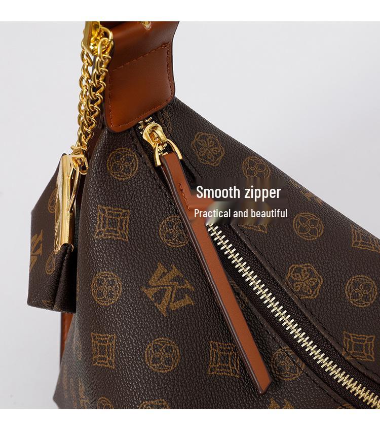 2025 Vintage Crescent Shoulder & Crossbody Bag - High-End Women's Fashion Handbag