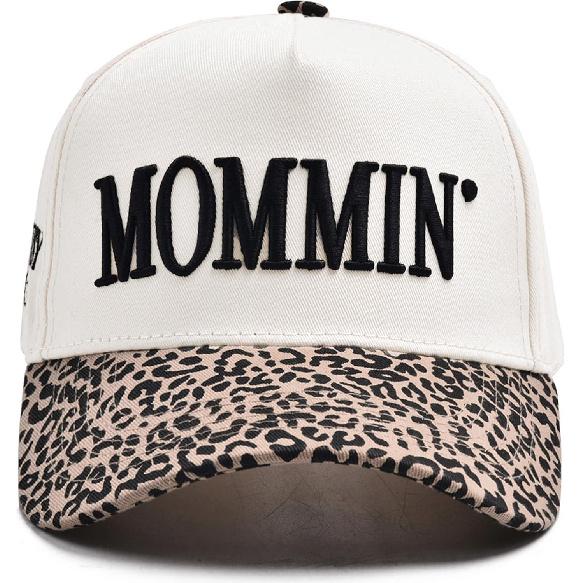 Women’s Mommin Trucker Hat – Vintage Two-Tone Ponytail Baseball Cap, Embroidered Adjustable Hat, Great Gift for Mom & Women
