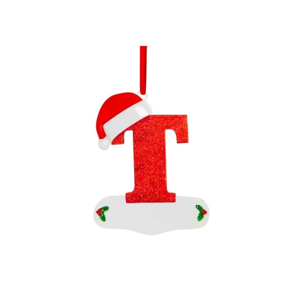 Decorative Christmas Tree Letter Pendant A-Z Xmas Tree Blessing Letter Pendant Christmas Party