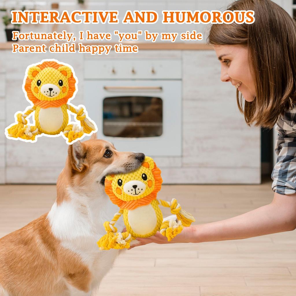 Неразрушимые игрушки-пищалки для собак, мягкие игрушки из хлопкового материала и гофрированной бумаги, жевательные игрушки