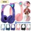 Luminous Cat Ear Bluetooth Earphones Bluetooth Over Ear Earphones  Ear Headset