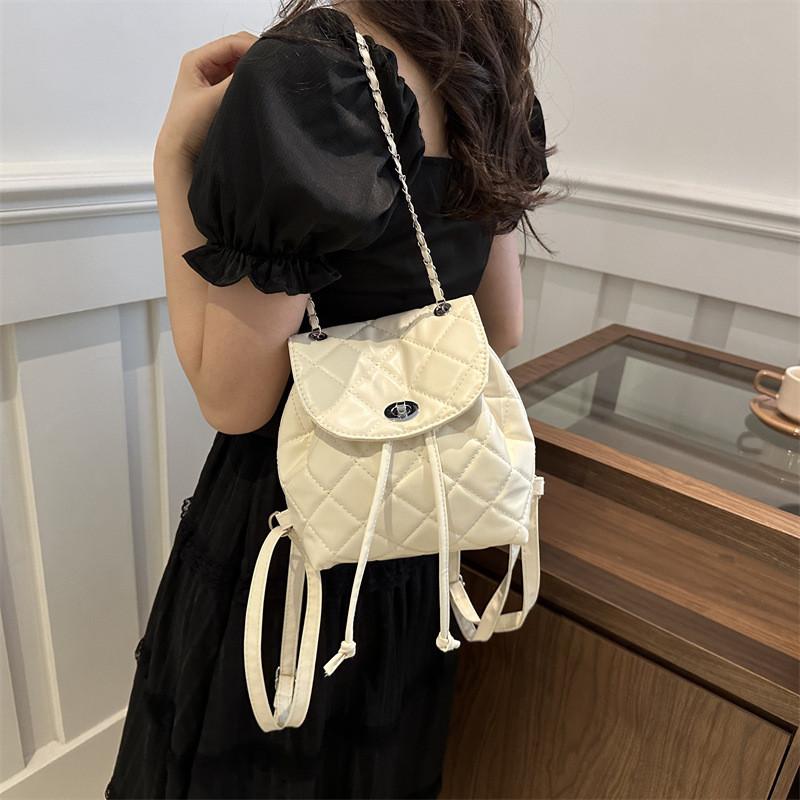 Stylish Spring Summer Fashion Backpack For Women In Black Blue Silver White Pu Material