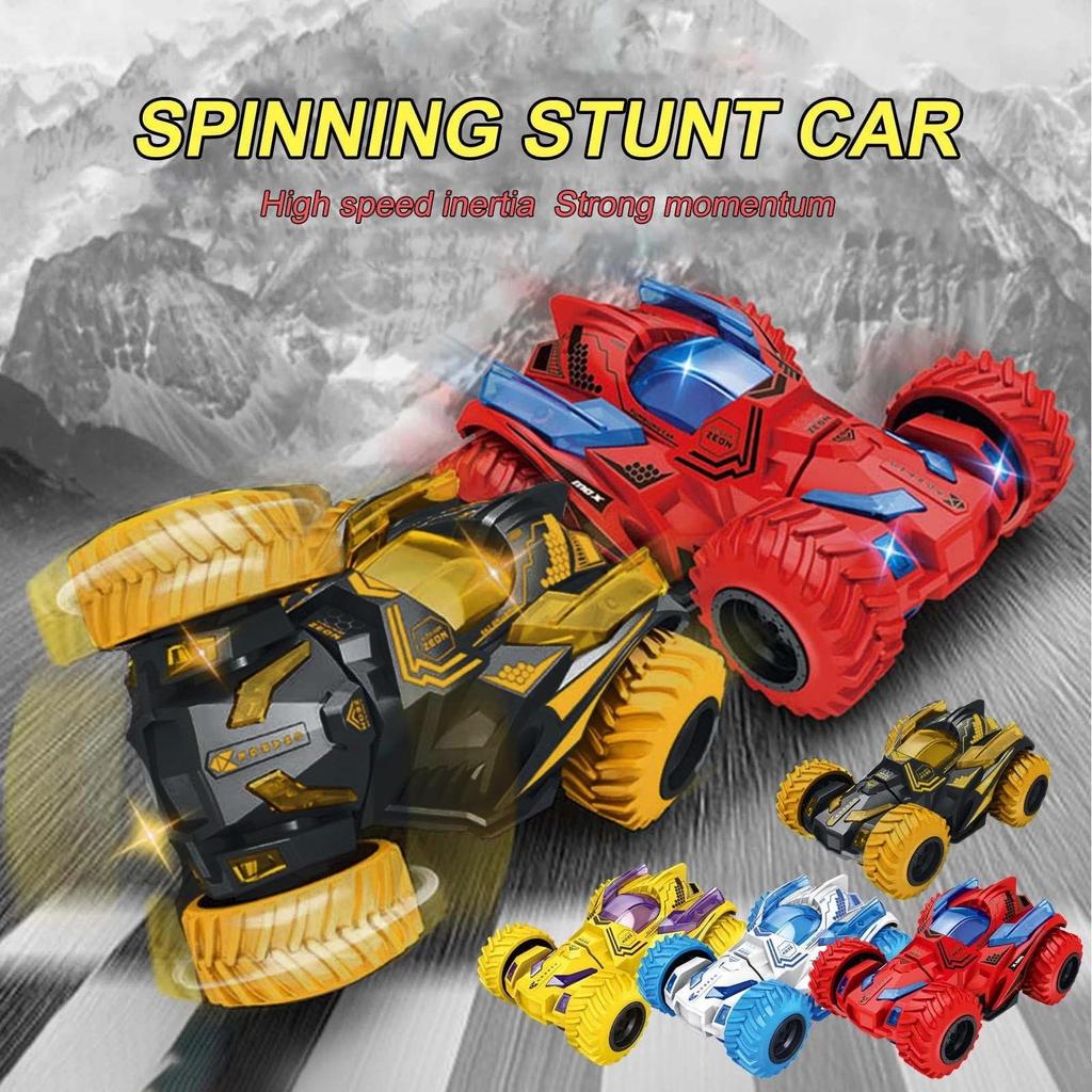 Детские двухсторонние полноприводные инерционные трюковые машинки для мальчиков, игрушечная модель автомобиля, вращение на 360 градусов, внедорожник, детская игрушка в подарок