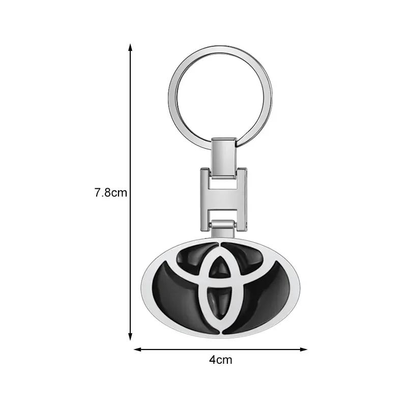 Car Keychain Car Emblem Gift With Key Ring Auto Accessories For TRD Toyota Crown Reiz Corolla Prada Alphard Yaris Camry GT86