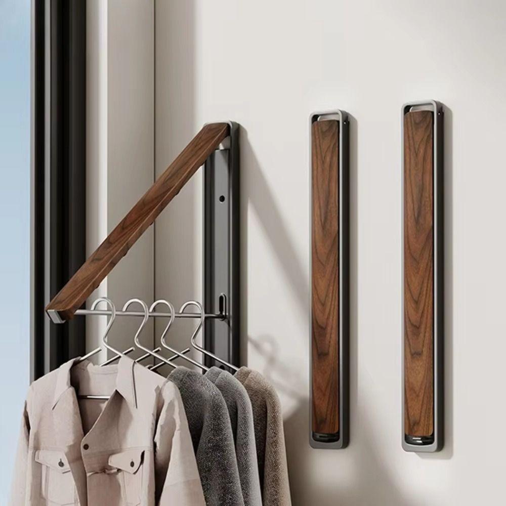 Multi-Functional Wall Mounted Rack Aluminum Material Invisible Laundry Hanger  Balcony Use