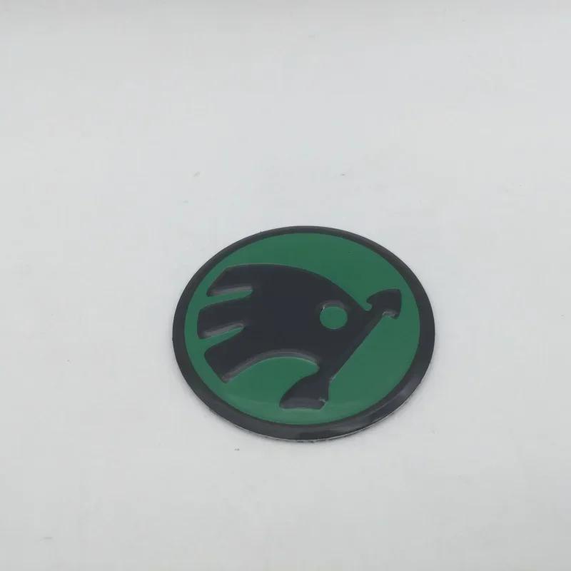 LQP4 2025 New 1pcs 3D 42mm 43mm car Emblem Steering Wheel Center Badge sticker Decal Styling Auto accessories For Skoda
