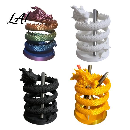 Modern Stationery Organizer for Students Coiled Dragon Pen Holder Chinese Style Pencil Gift Business Success Organizer Storage Container Office