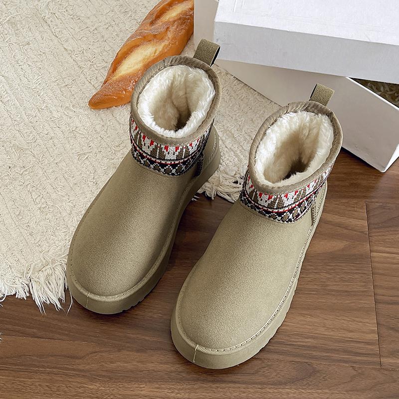 Женская обувь 2024 года, классические зимние ботинки, тапочки, ботинки женские и мужские, шерстяные, теплые, меховые, зимние ботинки на толстой подошве